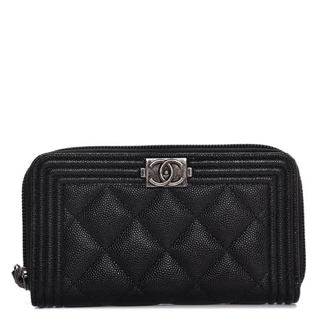 boy chanel zipped wallet small